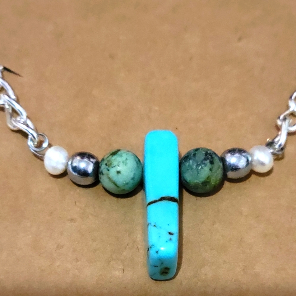 Turquoise stone necklace